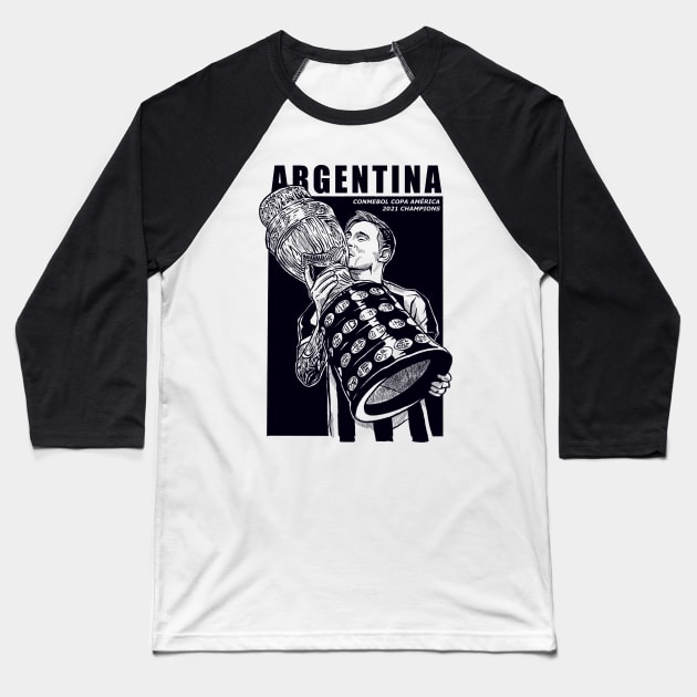 Argentina, copa america winner Baseball T-Shirt by BAJAJU